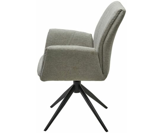 Стул YOZEF 360 град. поворот. KN01-04 Светло-серый, ткань / Черный, ®DISAUR, изображение 9 | Интернет магазин мебели и декора LifeDekor