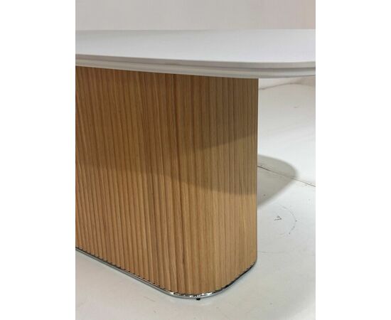 Стол TAMPA 180 цвет БЕЛЫЙ, керамика / Каркас OAK, ®DISAUR, изображение 3 | Интернет магазин мебели и декора LifeDekor