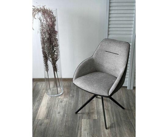 Стул TORNADO 360 град. Серый Brego-07, ткань/ темно-серый Modern-454, велюр/ черный каркас, DISAUR, изображение 5 | Интернет магазин мебели и декора LifeDekor