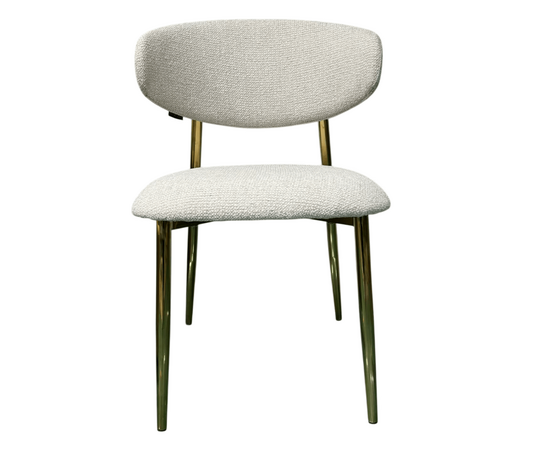 Стул обеденный Оскар ART2969-MK, молочный/глянцевое золото | Интернет магазин мебели и декора LifeDekor