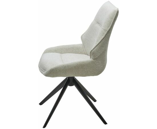 Стул OLAF 360 град. поворот. RAVEN22 Бежево-белый, ткань / Черный, ®DISAUR, изображение 6 | Интернет магазин мебели и декора LifeDekor