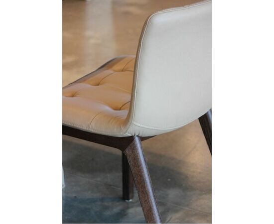 Стул KUGA 40.37 (ELM L008 WOODS/ TR505 белый , экокожа), изображение 3 | Интернет магазин мебели и декора LifeDekor