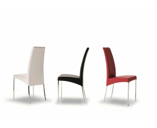 Стул AIDA 04.01 (M089 алюмин./ TR504 черный, экокожа) | Интернет магазин мебели и декора LifeDekor