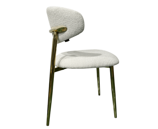 Стул обеденный Оскар ART2969-MK, молочный/глянцевое золото, изображение 3 | Интернет магазин мебели и декора LifeDekor