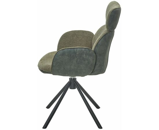 Стул VARDY 360 град.поворот. Brego-77 Зеленый, ткань/ 7525-156 Зеленый, велюр/Черный, ®DISAUR, изображение 6 | Интернет магазин мебели и декора LifeDekor