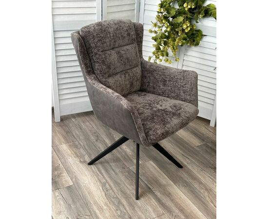 Стул GARLAND 360 град. поворот. HAGA-16 Серый, ткань/ GINO-457 Серый, ткань/ Черный, ®DISAUR, изображение 2 | Интернет магазин мебели и декора LifeDekor
