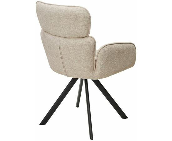 Стул LONG 360 град. поворот.NS04 Крем, букле / черный каркас, М-City, изображение 6 | Интернет магазин мебели и декора LifeDekor