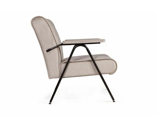 Кресло Andy с мягкими подлокотниками, бархат пепельно-бежевый 25, изображение 3 | Интернет магазин мебели и декора LifeDekor