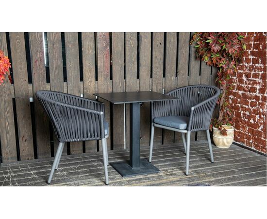 "Каффе" интерьерный стол из HPL квадратный 64х64см, цвет "серый гранит", изображение 3 | Интернет магазин мебели и декора LifeDekor