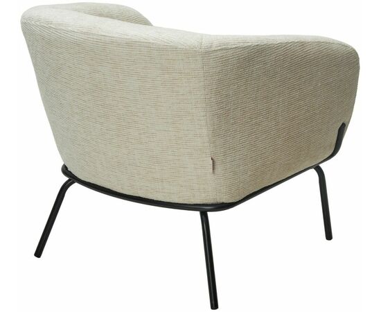 Кресло HARPER Modica-040 бежево-белый, ткань / черный каркас, ®DISAUR, изображение 2 | Интернет магазин мебели и декора LifeDekor