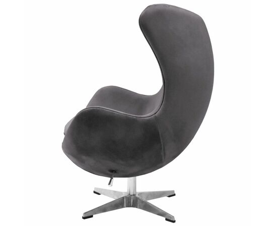 Кресло EGG STYLE CHAIR тёмно-серый, искусственная замша, изображение 4 | Интернет магазин мебели и декора LifeDekor
