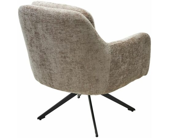 Кресло поворотное SHADE 360 град., ткань HAGA30, цвет светло-бежевый / черный каркас, ®DISAUR, изображение 3 | Интернет магазин мебели и декора LifeDekor