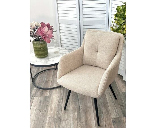 Стул VALLEYS Бежевый Lake-110, ткань / черный каркас / Товарный знак DISAUR, изображение 5 | Интернет магазин мебели и декора LifeDekor