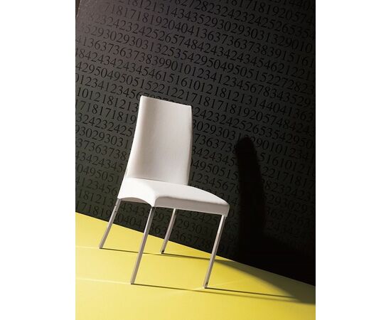 Стул ELIAS 44,43 (G093 Хром/ TR 500 айвори экокожа ) | Интернет магазин мебели и декора LifeDekor