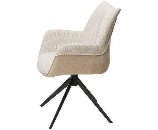Стул PONTUS 360 град. поворот. KN01-05 Бежевый/ BZ1046-11 Бежевый/ Черный, ®DISAUR, изображение 6 | Интернет магазин мебели и декора LifeDekor