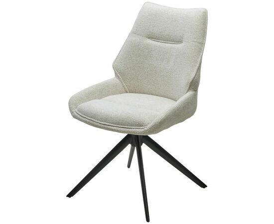 Стул OLAF 360 град. поворот. RAVEN22 Бежево-белый, ткань / Черный, ®DISAUR | Интернет магазин мебели и декора LifeDekor