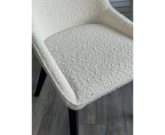 Стул CRISTIAN White A2635-1A, букле / орех, ®DISAUR, изображение 4 | Интернет магазин мебели и декора LifeDekor