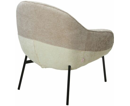 Кресло SION 3018-01 белый / 3018-10 бежевый, шенилл / черный каркас, ®DISAUR, изображение 3 | Интернет магазин мебели и декора LifeDekor