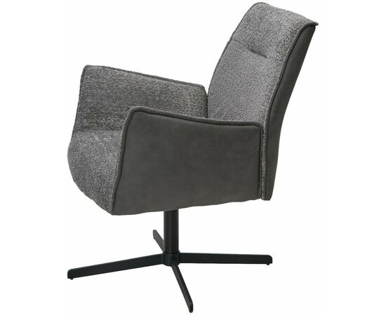 Кресло BELFAST 360 град. XD841-16 Серый, букле/ GINO-457 Серый, ткань/ Черный, ®DISAUR, изображение 6 | Интернет магазин мебели и декора LifeDekor