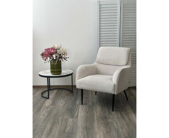 Кресло MAGDA Cato-01 белый, ткань / черный каркас, ®DISAUR, изображение 4 | Интернет магазин мебели и декора LifeDekor