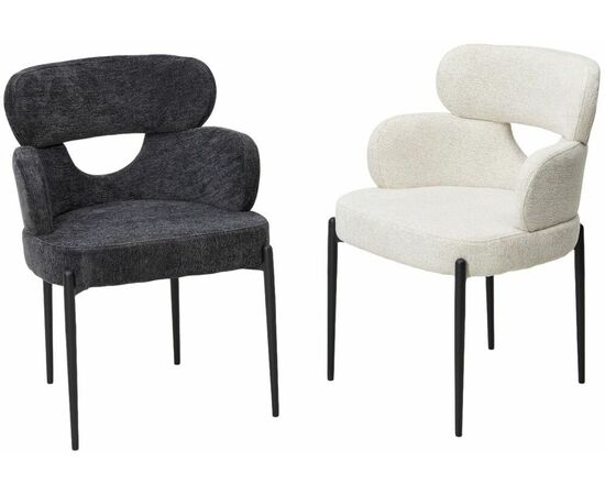 Стул VALTER RAVEN22 Бежево-белый, ткань / Черный каркас, ®DISAUR, изображение 6 | Интернет магазин мебели и декора LifeDekor