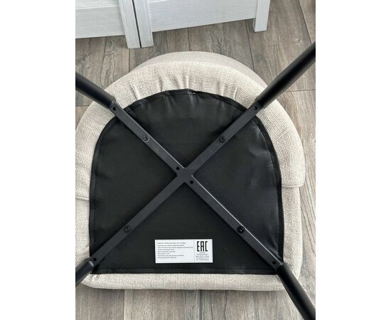 Стул GLORIA White CHACHA-140,  ткань/ черный каркас, ®DISAUR, изображение 2 | Интернет магазин мебели и декора LifeDekor