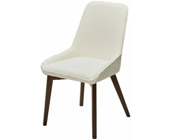 Стул CRISTIAN White A2635-1A, букле / орех, ®DISAUR | Интернет магазин мебели и декора LifeDekor