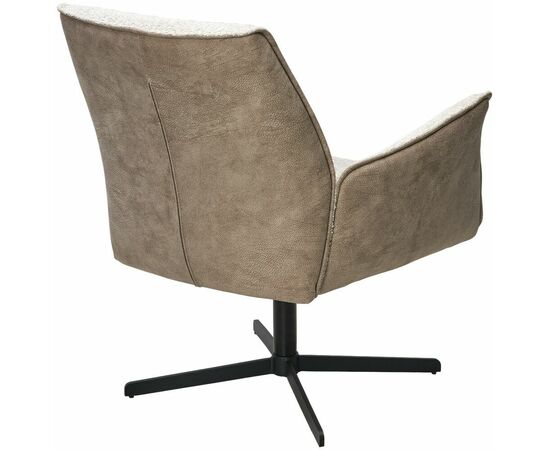 Кресло BELFAST 360 град. XD841-02 Бежевый, букле/ GINO-101 Бежевый, ткань/ Черный, ®DISAUR, изображение 6 | Интернет магазин мебели и декора LifeDekor