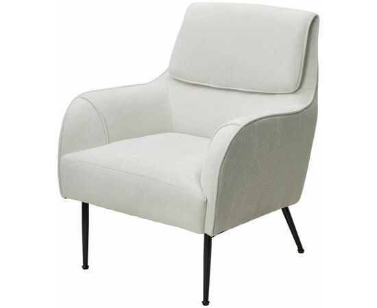 Кресло MAGDA Cato-01 белый, ткань / черный каркас, ®DISAUR | Интернет магазин мебели и декора LifeDekor