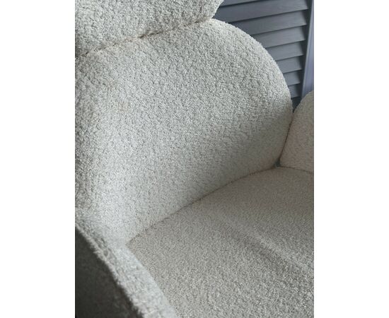 Стул VARDY 360 град.поворот. Белый букле XD841-01 / Серый, ®DISAUR, изображение 4 | Интернет магазин мебели и декора LifeDekor