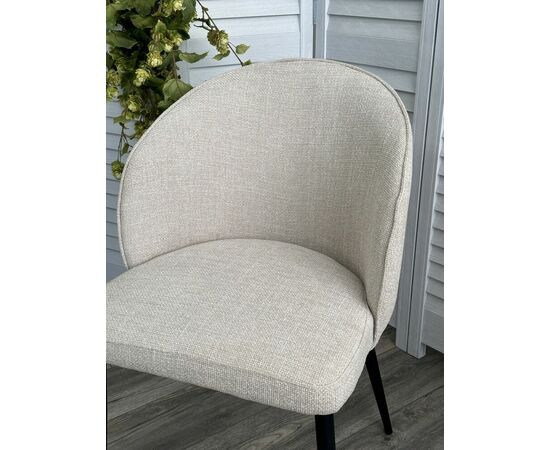 Стул GLORIA White CHACHA-140,  ткань/ черный каркас, ®DISAUR, изображение 4 | Интернет магазин мебели и декора LifeDekor