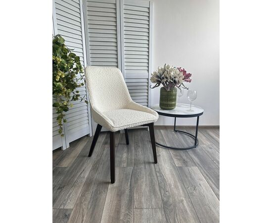 Стул CRISTIAN White A2635-1A, букле / орех, ®DISAUR, изображение 3 | Интернет магазин мебели и декора LifeDekor