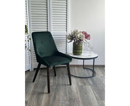 Стул CRISTIAN Future-073 изумрудный, велюр / орех, ®DISAUR, изображение 2 | Интернет магазин мебели и декора LifeDekor