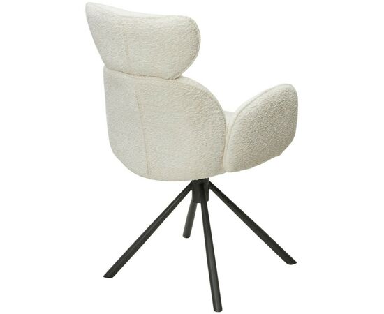 Стул VARDY 360 град.поворот. Белый букле XD841-01 / Серый, ®DISAUR, изображение 6 | Интернет магазин мебели и декора LifeDekor