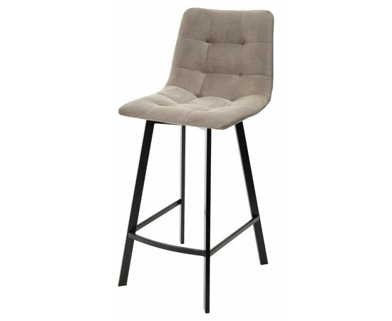 Полубарный стул CHILLI-QB SQUARE латте #25, велюр/ черный каркас (H=66cm) М-City | Интернет магазин мебели и декора LifeDekor