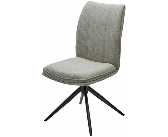 Стул YOHAN 360 град. поворот. KN01-04 Светло-серый, ткань / Черный, ®DISAUR | Интернет магазин мебели и декора LifeDekor