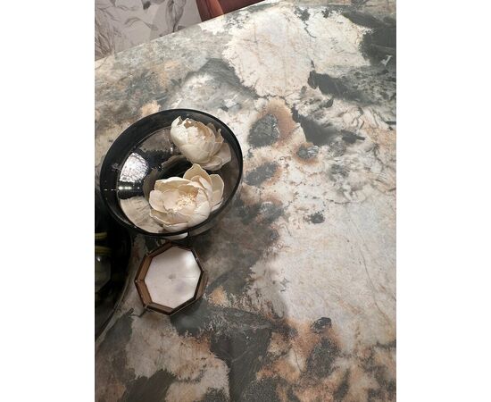 Стол ALONSO 200 TL-137  матовый, испанская керамика / брашированный каркас, цвет медный, ®DISAUR, изображение 9 | Интернет магазин мебели и декора LifeDekor