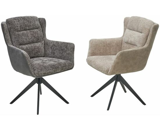 Стул GARLAND 360 град. поворот. HAGA-16 Серый, ткань/ GINO-457 Серый, ткань/ Черный, ®DISAUR, изображение 6 | Интернет магазин мебели и декора LifeDekor