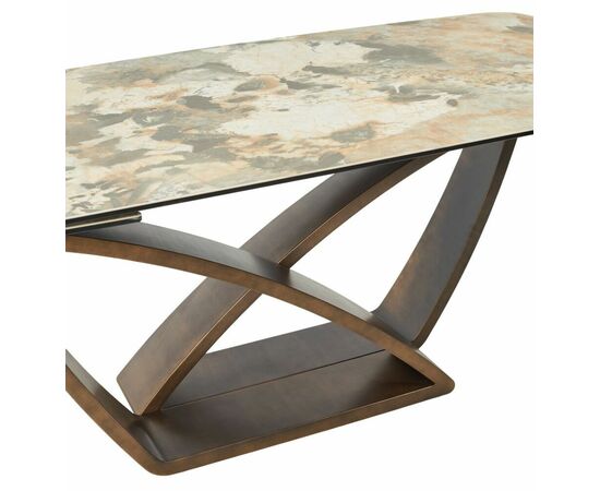 Стол ALONSO 200 TL-137  матовый, испанская керамика / брашированный каркас, цвет медный, ®DISAUR, изображение 14 | Интернет магазин мебели и декора LifeDekor