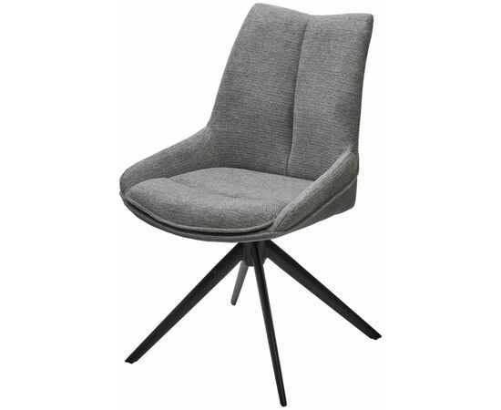 Стул OSKAR 360 град. поворот. KN01-03 Серый/ BZ1046-02 Темно-серый/ Черный, ®DISAUR | Интернет магазин мебели и декора LifeDekor