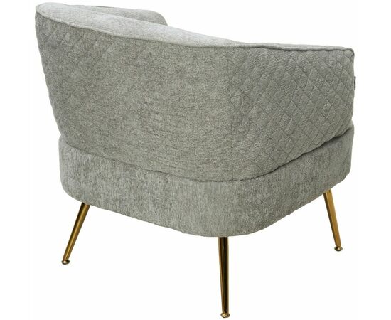 Кресло MUSSELS 3018-03 светло-серый, шенилл / золотой каркас, ®DISAUR, изображение 2 | Интернет магазин мебели и декора LifeDekor