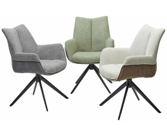 Стул PONTUS 360 град. поворот. KN01-03 Серый/ BZ1046-02 Темно-серый/ Черный, ®DISAUR, изображение 8 | Интернет магазин мебели и декора LifeDekor