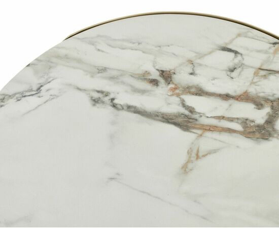 Стол журнальный BRANT KL-188 Контрастный мрамор матовый, итальянская керамика/ Шампань, ®DISAUR, изображение 6 | Интернет магазин мебели и декора LifeDekor