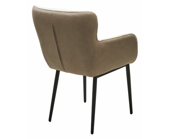 Стул VOLCANO Белый Wales-101, ткань / светло-бежевый Maison 09, экокожа/  черный каркас, DISAUR, изображение 9 | Интернет магазин мебели и декора LifeDekor