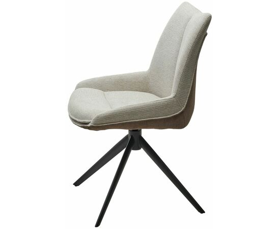 Стул OSKAR 360 град. поворот. KN01-05 Бежевый/ BZ1046-21 Коричневый/ Черный, ®DISAUR, изображение 9 | Интернет магазин мебели и декора LifeDekor