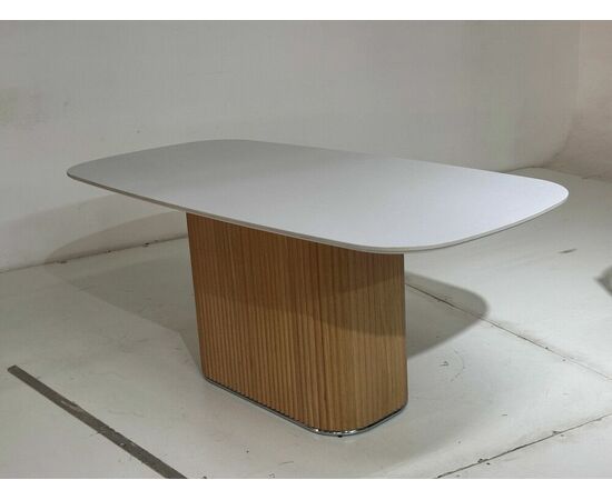 Стол TAMPA 180 цвет БЕЛЫЙ, керамика / Каркас OAK, ®DISAUR, изображение 2 | Интернет магазин мебели и декора LifeDekor