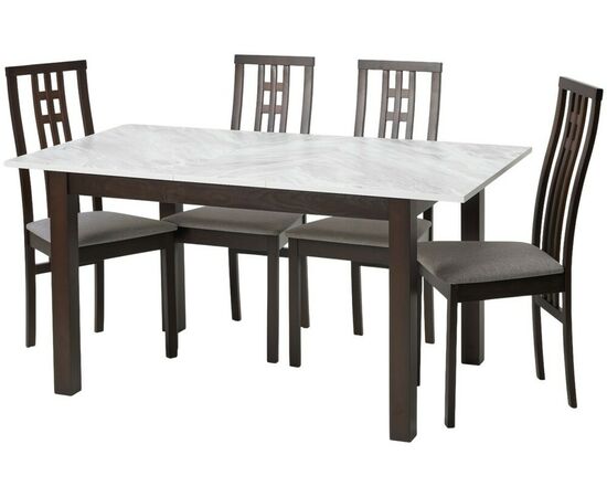 Стол TME-6931 MBH SWEDEN белый мрамор / темный орех  M-City, изображение 13 | Интернет магазин мебели и декора LifeDekor