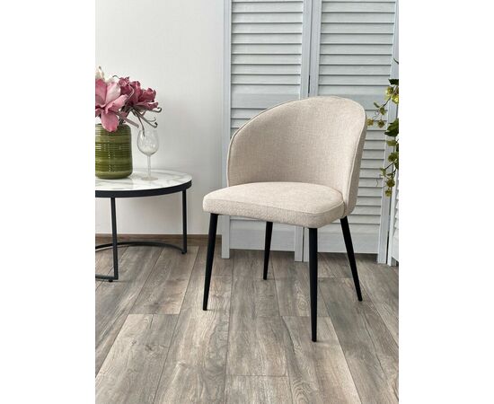 Стул GLORIA White CHACHA-140,  ткань/ черный каркас, ®DISAUR, изображение 8 | Интернет магазин мебели и декора LifeDekor