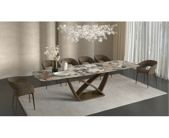 Стол ALONSO 200 TL-137  матовый, испанская керамика / брашированный каркас, цвет медный, ®DISAUR, изображение 23 | Интернет магазин мебели и декора LifeDekor