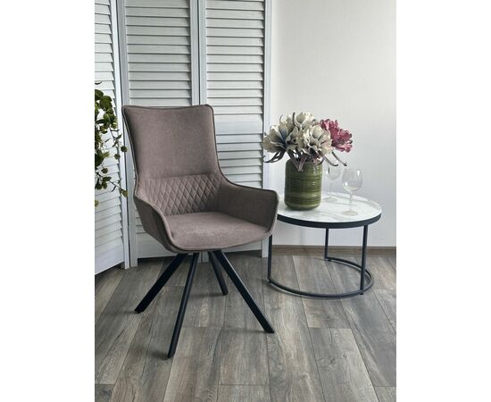 Стул GALAXY, 360 град. поворот. B5 Капучино, велюр / черный каркас, М-City, изображение 5 | Интернет магазин мебели и декора LifeDekor